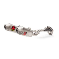 AKRAPOVIC RACING ЛІНІЇ (TITANIUM) CRF 450 17- (ПОДВІЙНЕ ГЛУШНИК)