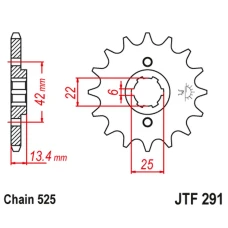 ПЕРЕДНЯ ЗІРКА JR CHT 291 17 HONDA CB 450S '86-'89 (29117JT) (LANC. 525)