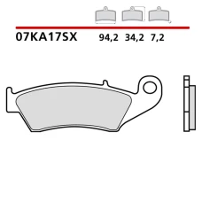 BREMBO 2026/03 КОЛОДКИ ДИСКОВІ ТОРМОЗНІ KH185 RACING ВИКЛЮЧЕНИЙ ROAD SINTER SX (SPIEK METALICZNY) ПЕРІД/ЗАД