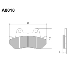NISSIN 2024/10 КОЛОДКИ ДИСКОВІ ТОРМОЗНІ KH69/2 ПРЕМІУМ-КЛАС SEMI-METALLIC (SPIEK METALICZNY) (ECE R90) (MADE IN JAPAN)
