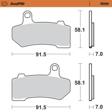 MOTO-MASTER BRAKEPADS ROADPRO SINTER ЗАДНЬОЇ