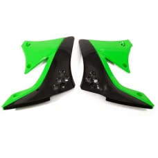 UFO КРИШКИ РАДІАТОРА KAWASAKI KXF 450 '09-'11 КОЛІР OEM (CZARNY/ZIELONY)