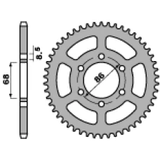 PBR ЗІРОЧКА ЗАД 473 37 F KAWASAKI Z 250 C 81-83 (JTR473.37) (LANC. 520)