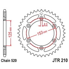 JT ЗІРОЧКА ЗАД 289 42 HONDA CRF 230 '09-10,XR 250 '96-07, XR 400 '96-04 (28942JT) (LANC. 520)