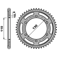 PBR ЗІРОЧКА ЗАД 241 47 C45 YAMAHA R1 (09-14) (JTR479.47) (JTR1479.47) (LANC. 530)