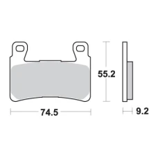 SBS КОЛОДКИ ДИСКОВІ ТОРМОЗНІ KH296 /KH265STREET EXCEL SINTER КОЛІР ЗОЛОТИЙ ПІДХОДИТЬ DO: HARLEY DAVIDSON ПЕРІД