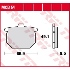 TRW LUCAS КОЛОДКИ ДИСКОВІ ТОРМОЗНІ KH31 ORGANIC HONDA CX 500 79-84, CB 750 77-81, CB 900 79-81, CBX 1000 '79, GL 1000 / 1100 78-81, ПЕРІД/ЗАД