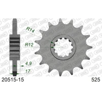 AFAM 2026/04 ШЕСТЕРНЯ ПЕРІД 2073 15 HONDA CB 600 HORNET '97-'06, CBR 600F '97-'98, CBF 600 '04-'07 (JTF1371.15) (LANC. 525)