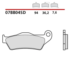 BREMBO 2026/03 КОЛОДКИ ДИСКОВІ ТОРМОЗНІ KH181 ВИКЛЮЧЕНИЙ ROAD SINTER SD (SPIEK METALICZNY) ПЕРІД/ЗАД (ECE R90)