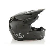 6D HELMETS ШОЛОМ CROSS/ENDURO МОДЕЛЬ ATR-3 SOLID GLOSS BLACK КОЛІР ЧОРНИЙ/СІРИЙ РОЗМІР L ( 58 - 59 CM )