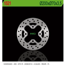 NG ДИСК ТОРМОЗНИЙ ЗАД KAWASAKI KFX 450R '08-'14 (200X70X3,5) (4X10,5MM)