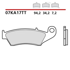 BREMBO 2026/06 КОЛОДКИ ДИСКОВІ ТОРМОЗНІ KH185 ВИКЛЮЧЕНИЙ ROAD / ROAD КАРБОН CERAMIC TT (POLMETALICZNE) (ECE R90)