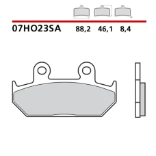 BREMBO 2026/03 КОЛОДКИ ДИСКОВІ ТОРМОЗНІ KH124 SINTER SA (SPIEK METALICZNY) ПЕРІД (ECE R90)