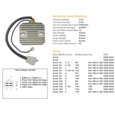 DZE РЕГУЛЯТОР НАПРУГИ SUZUKI GS550/650/750/850/1000/1100 (ESR090,ESR100) 32800-34210 (ESR090)