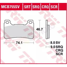 TRW LUCAS КОЛОДКИ ДИСКОВІ ТОРМОЗНІ KH390 HONDA CBR 600RR 05-16, CBR 1000 FIREBLADE 04-16, ПЕРІД SPIEK METALICZNY SINTER RACING (WYCZYNOWE NA TOR) (ЗАМІНЮЄ MCB755SRQ) (АКЦІЯ)