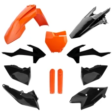 POLISPORT КОМПЛЕКТ ПЛАСТІКОВ (ПОВНИЙ KIT) KTM SX/SX-F '16-'18 W КОМПЛЕКТІ TABLICA ПЕРІД (8664900001) I КРИШКИ АМОТРТИЗАТОРІВ (8398600005) КОЛІР CZARY КОЛІР ПОМАРАНЧ