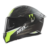 NOX ШОЛОМ INTEGRALNY (ПОВНИЙ FACE) Z БЛЕНДА N401 CROWER КОЛІР  ЧОРНИЙ/ЖОВТИЙFLUO МАТОВА РОЗМІР L