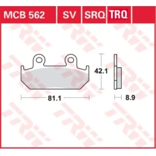 TRW LUCAS КОЛОДКИ ДИСКОВІ ТОРМОЗНІ KH121 SINTER RACING HONDA CMX 450 86-89, CBR 600 87-94, XRV 750 AFRICA TWIN 90-92, ПЕРІД (ZASTEPUJA MCB562SRQ)(PROMOCJA)