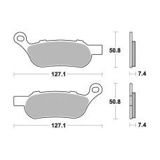 SBS BRAKEPADS SINTERED ЗАДНЬОЇ