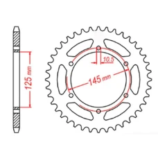 ЗАДНЯ ЗІРКА MTX PARTS 866 48 YAMAHA XJ 600 DIVERSION 95-03 (JTR855.48) (LANC. 520)