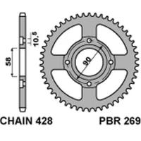 PBR ЗІРОЧКА ЗАД 269 39 HONDA CB 125T 78-82 (JTR269.39) (LANC. 428)