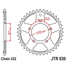 ЗАДНЯ ЗІРКА JR 821 46 SUZUKI GSX-R 1100 '86-88 (82146JT) (LANC. 532)