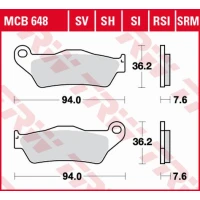 TRW LUCAS КОЛОДКИ ДИСКОВІ ТОРМОЗНІ KH181 SINTER STREET BMW R 1200 HP2 04-10 R-NINE T '13-, K 1300 GT 09-15, KTM EXC 525 03-07, LC4 ADV 97-01, 790 ADV '19-, LC8 950 / 990 02-13, 1050 ADV 15-16, 1090 ADV 17-, YAMAHA XTZ 660 08-16, XTZ 700 '19-, ПЕРІД (ПРОМО