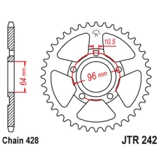 JT ЗІРОЧКА ЗАД 242 53 HONDA XL 125 R '82-87' (24253JT) (LANC. 428)