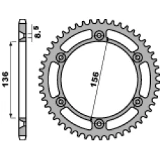 ЗАДНЯ ЗІРКА PBR 4365 41 C45 DR 650 SE (96-13) (JTR1791.41) (LANC. 525)