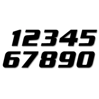 BLACKBIRD НОМЕРИ STARTOWE 25CM X 20CM UKOSNE, КОЛІР ЧОРНИЙ NR3 (3SZT.)