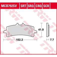 TRW LUCAS ZF КОЛОДКИ ДИСКОВІ ТОРМОЗНІ KH447 SINTER TRACK DUCATI V4 1000 PANIGALE '19-, MONSTER 1200 '16-, MULTISTRADA 1260 '18-, KTM DUKE 690 '13-'20, SUZUKI GSX-R 600/750 '11-'16, TRIUMPH DAYTONA 675 '11-'16, HUSQVARNA NUDA 900 '12-'14 ПЕРІД