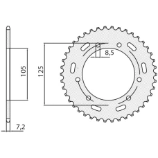 SUNSTAR ЗІРОЧКА ЗАД 4413 50 YAMAHA XT 125X/SM '05-'09 (JTR1134.50) (LANC. 428) (441350JT)