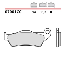 BREMBO 2026/06 КОЛОДКИ ДИСКОВІ ТОРМОЗНІ KH181 ROAD / SCOOTER КАРБОН CERAMIC CC (POLMETALICZNE) (ECE R90)