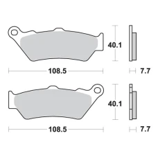 SBS КОЛОДКИ ДИСКОВІ ТОРМОЗНІ KH209 / KH209/2 STREET EXCEL/RACING SINTER КОЛІР ЗОЛОТИЙ