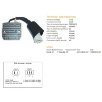 DZE РЕГУЛЯТОР НАПРУГИ HONDA NT700V DEAUVILLE 06-11 (31600-MEW-921) MOSFET (50A)
