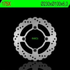 NG ДИСК ТОРМОЗНИЙ ЗАД KAWASAKI ZR 750 ZEPHYR 92-97, ZX6R 95-97, ZZR 600 90-92 (230X100X6) (4X10,5MM) WAVE