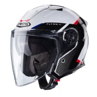 МОТОШОМ ВІДКРИТИЙ CABERG JET FLYON II BOSS КОЛІР БІЛИЙ/ЧОРНИЙ/ЧЕРВОНИЙ/СИНІЙ РОЗМІР M