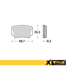 PROX КОЛОДКИ ДИСКОВІ ТОРМОЗНІ KH463 KTM 450/505/525 SX/XC ATV '08-12 ЗАД