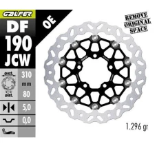 GALFER ДИСК ТОРМОЗНИЙ ПЕРІД KAWASAKI Z 800 '13-; ZX-6R (636) '13-; ZX 10R NINJA '08-; VERSYS 1000 '15-; GTR 1400 '07-; ZZR 1400 '06- (FLOATECH) (310X80X5MM)