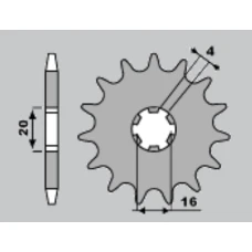 ПЕРЕДНЯ ЗІРКА CHT560 14 KAWASAKI KX65/80/85 (560-14) (JTF546.14)