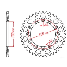 ЗАДНЯ ЗІРКА MTX PARTS 245 41 HONDA XL 600 LM '85-'88 (JTR245/2.41) (LANC. 520)