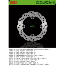 NG ДИСК ТОРМОЗНИЙ ЗАД SUZUKI RMZ 450 '05-'20, HONDA CR 125 '98-'99, CR 250 '97-'01, RMZ 250 '07-'18 (240X122X4) WAVE