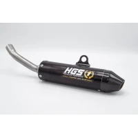 HGS ГЛУШНИК 2T RACING SX/TC85 25-..  ЧОРНИЙ WITH КАРБОНОВОГО TIP