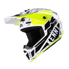 KENNY RACING ШОЛОМ CROSS/ENDURO МОДЕЛЬ PERFORMANCE MIPS STONE КОЛІР CZARNY/BIALY/ZOLTY РОЗМІР XL ( 61 - 62 CM )
