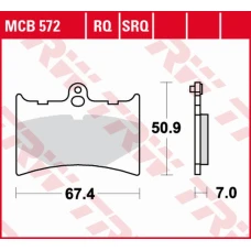 TRW LUCAS ZF КОЛОДКИ ДИСКОВІ ТОРМОЗНІ KH126 ORGANIC SPORT APRILIA AF-1 125 '89-'92, RS 125 '92-'04, AF-1 250 '90-, BENELLI CHRONO/CX 125 '91, ПЕРІД