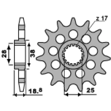 ПЕРЕДНЯ ЗІРКА PBR CHT 2078 14 18NC APRILIA 1000 / BMW F 650/800 (JTF704.14) (ТІЛЬКИ PBR) (LANC. 525)