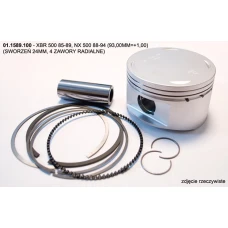 PROX ПОРШЕНЬ HONDA XBR 500 85-89, NX 500 88-94 (93,00MM=+1,00) (8/5000 БОЛТ 24MM, 4 КЛАПАНИ RADIALNE)