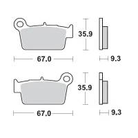 MOTO-MASTER КОЛОДКИ ДИСКОВІ ТОРМОЗНІ KH367 SINTER METAL OEM: 11 (SINTERPRO RACING) YAMAHA YZ/WR '03