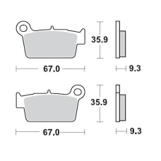 MOTO-MASTER КОЛОДКИ ДИСКОВІ ТОРМОЗНІ KH367 SINTER METAL OEM: 11 (SINTERPRO RACING) YAMAHA YZ/WR '03