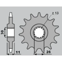 ПЕРЕДНЯ ЗІРКА CHT 209 14 CAGIVA 50 COCIS 88-89 (A4240209140)
